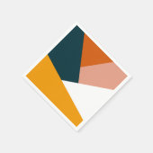 モダン抽象芸術幾何学模様 スタンダードカクテルナプキン (角)