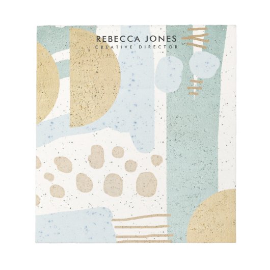 モダン抽象芸術幾何学模様 ノートパッド (正面)