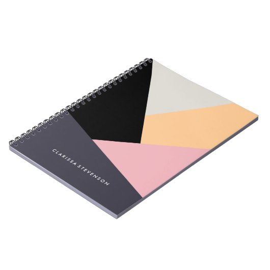 モダン抽象芸術幾何学模様 ノートブック (左側)