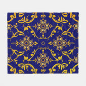 モダン抽象芸術幾何学模様 フリースブランケット (正面(横))