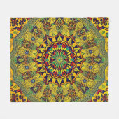 モダン抽象芸術幾何学模様 フリースブランケット (正面(横))