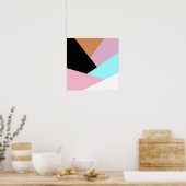 モダン抽象芸術幾何学模様 ポスター (キッチン)