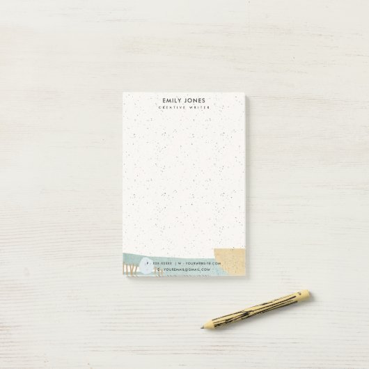 モダン抽象芸術幾何学模様 ポストイット (デスク上)