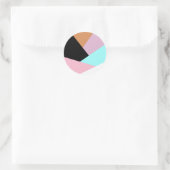 モダン抽象芸術幾何学模様 ラウンドシール (バッグ)