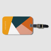 モダン抽象芸術幾何学模様 ラゲッジタグ (正面横)