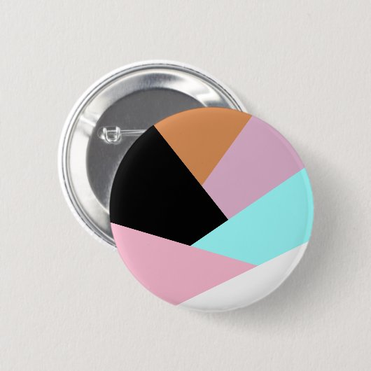 モダン抽象芸術幾何学模様 缶バッジ (正面&裏面)
