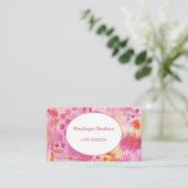 モダン抽象芸術幾何学水彩名刺 名刺 (スタンド正面)