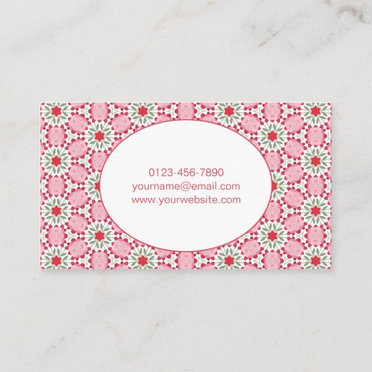 モダン抽象芸術幾何学水彩模様ブシン 名刺 (裏面)