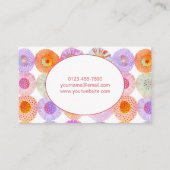 モダン抽象芸術幾何学水色の円ブシン 名刺 (裏面)