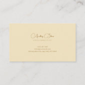 モダン抽象芸術幾何学水色金ゴールド 名刺 (裏面)