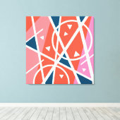 モダン抽象芸術幾何学的アートキャンバス印刷 キャンバスプリント (インサイチュ (ウッドフロア))