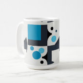 モダン抽象芸術幾何学的アートワーク コーヒーマグカップ (正面左)