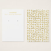 モダン抽象芸術幾何学的イヤリング表示カード (正面&裏面)