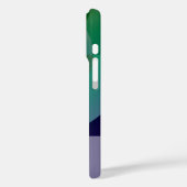 モダン抽象芸術幾何学的シーサンセットグリーンピンク Case-Mate iPhoneケース (裏面 / 左)