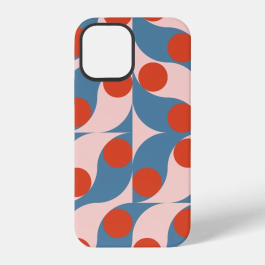 モダン抽象芸術幾何学的シームレスパターン iPhoneケース (裏面)