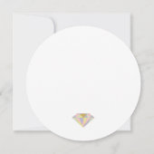 モダン抽象芸術幾何学的ダイヤ結婚モンド宝石 招待状 (裏面)