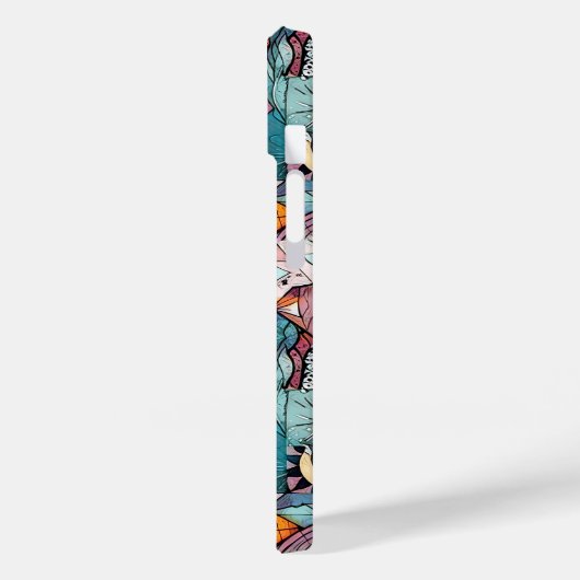 モダン抽象芸術幾何学的デジタルパターン43 Case-Mate iPhoneケース (裏面 / 左)