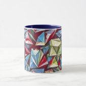 モダン抽象芸術幾何学的デジタルパターン44 マグカップ (中央)
