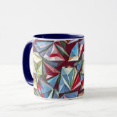 モダン抽象芸術幾何学的デジタルパターン44 マグカップ (正面左)