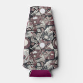 モダン抽象芸術幾何学的デジタルパターン46 ボトルクーラー (正面)