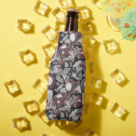 モダン抽象芸術幾何学的デジタルパターン46 ボトルクーラー
