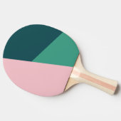 モダン抽象芸術幾何学的パステルピンク 卓球ラケット (横)