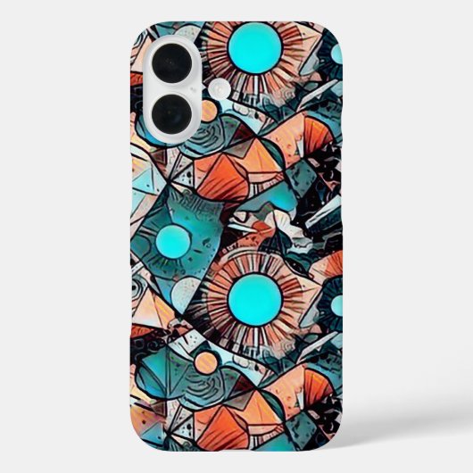 モダン抽象芸術幾何学的パターンデザイン45 Case-Mate iPhoneケース (裏面)