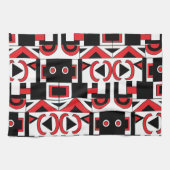 モダン抽象芸術幾何学的パターン キッチンタオル (横)