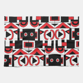 モダン抽象芸術幾何学的パターン キッチンタオル