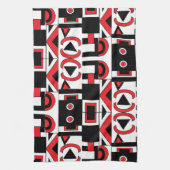 モダン抽象芸術幾何学的パターン キッチンタオル (縦)