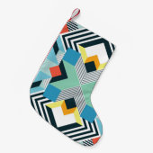 モダン抽象芸術幾何学的パターン。 スモールクリスマスストッキング (正面 (吊り時))