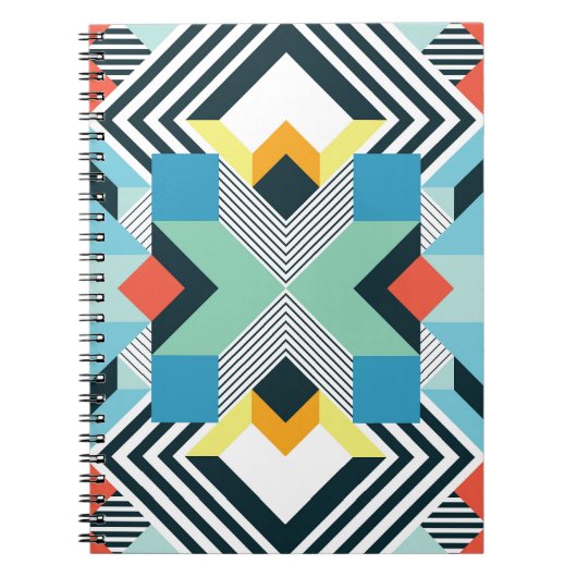 モダン抽象芸術幾何学的パターン。 ノートブック (正面)