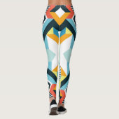 モダン抽象芸術幾何学的パターン。 レギンス (裏面)