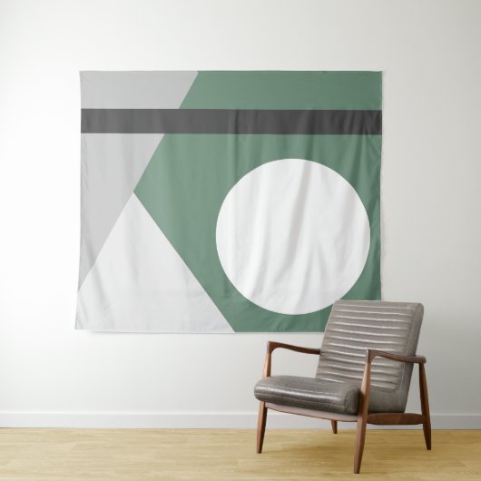 モダン抽象芸術幾何学的ムーンマウンテンズ写真 タペストリー (インサイチュ(横))