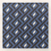 モダン抽象芸術幾何学的4 ガラスコースター (正面)