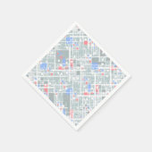 モダン抽象芸術幾何学的 スタンダードカクテルナプキン (角)