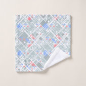 モダン抽象芸術幾何学的 バスタオルセット (ウォッシュタオル)