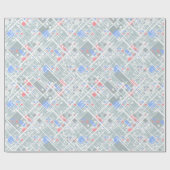モダン抽象芸術幾何学的 ラッピングペーパー (フラット)