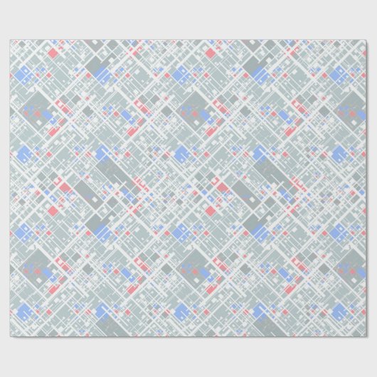 モダン抽象芸術幾何学的 ラッピングペーパー (フラット)