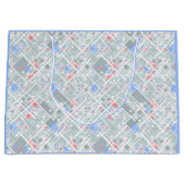 モダン抽象芸術幾何学的 ラージペーパーバッグ (正面)