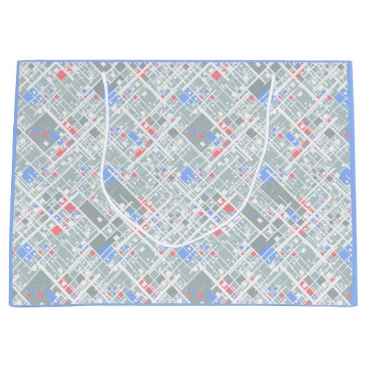 モダン抽象芸術幾何学的 ラージペーパーバッグ (正面)