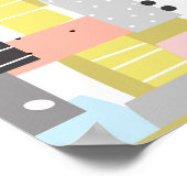 モダン抽象芸術幾何学 ポスター (角)