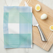 モダン抽象芸術幾何正方形パターンキッチン キッチンタオル (四つ折り)