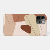 モダン抽象芸術幾何茶色の姿 Case-Mate iPhoneケース (裏面(横))