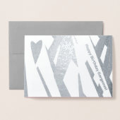 モダン抽象芸術幾何誕生日 箔カード (封筒付き正面)