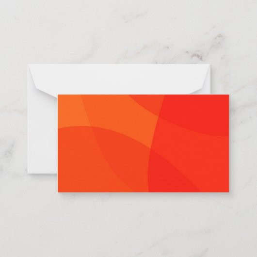 モダン抽象芸術形オレンジカスタム色ギフト囲い ノートカード (裏面)