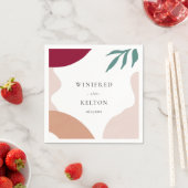 モダン抽象芸術形結婚形の紙ナプキン スタンダードカクテルナプキン (インサイチュ)