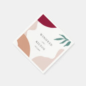 モダン抽象芸術形結婚形の紙ナプキン スタンダードカクテルナプキン (角)