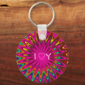 モダン抽象芸術愛するキーチェーン キーホルダー (正面)