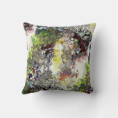 モダン抽象芸術数々のカラーのテクスチャパターン クッション (裏面)